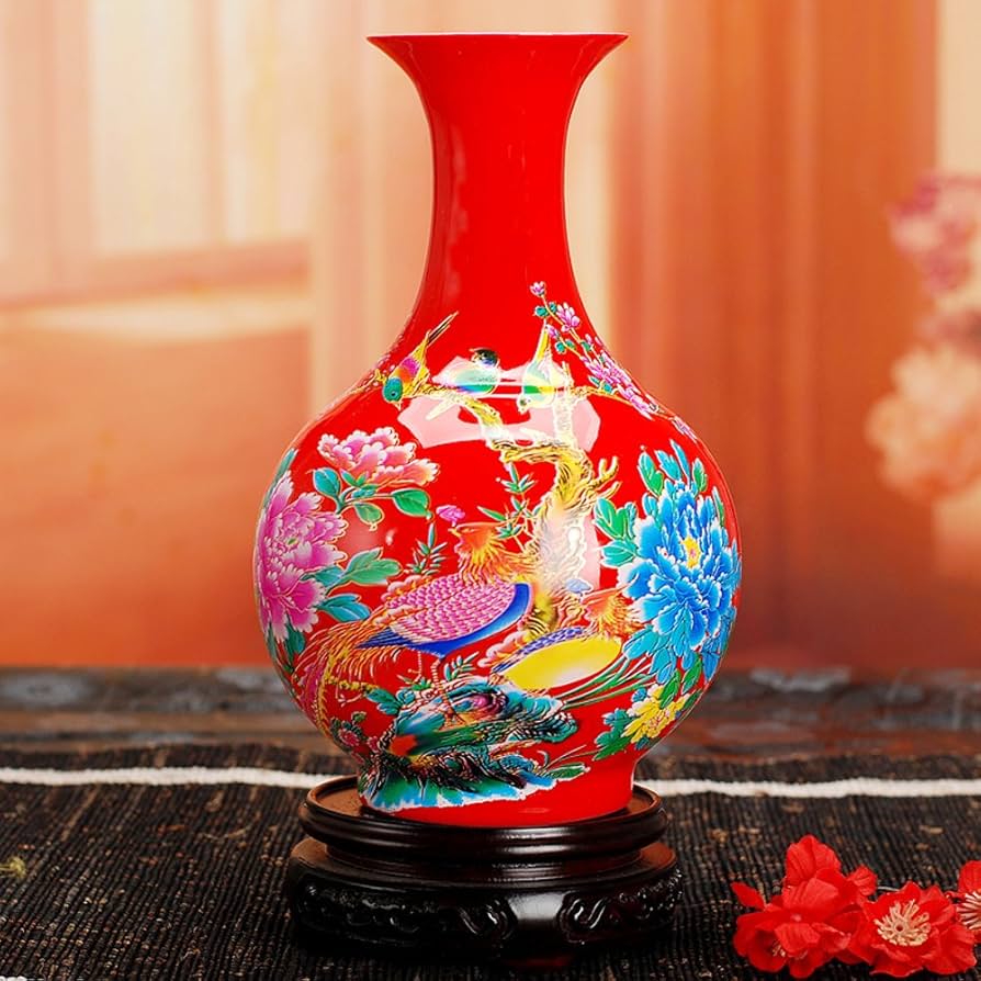中国　工芸品　C hinese traditiona l arts Amazon.com: Vase Traditional Chinese Ceramic, Ceramic